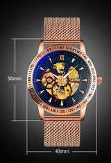 Men's High-end Automatic Mechanical Hollow Out Bottom Gear Creative Business Men's Watch - Dazpy