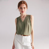 Elegante Sommer Seidenbluse