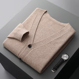 Wool Cardigan Male V-neck Thin Loose