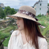 Elegant Floral Ribbon Sun Hat