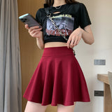 Summer Mini Pleated Skirt with Built-In Shorts