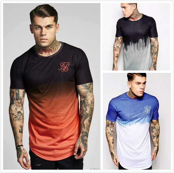 Gradient cotton short sleeve