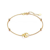 Women's Fashion Pearl Gold Bracelet - Dazpy