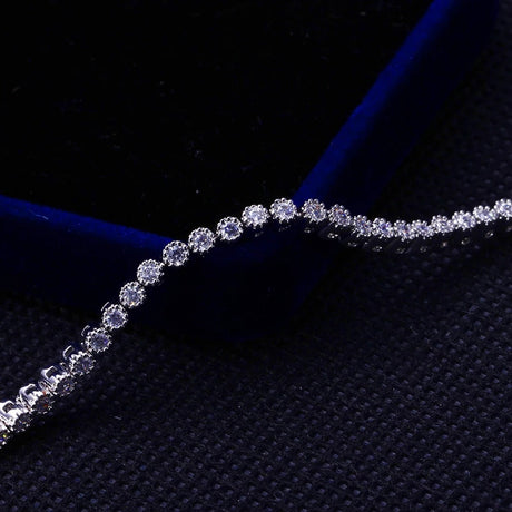 Women's Fashion Sterling Silver Zircon Bracelet - Dazpy