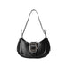 Bolso hobo de cuero elegante con hombro en forma de media luna