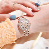 Exquisite And Elegant Sparkling Quartz Watch With Diamonds - Dazpy