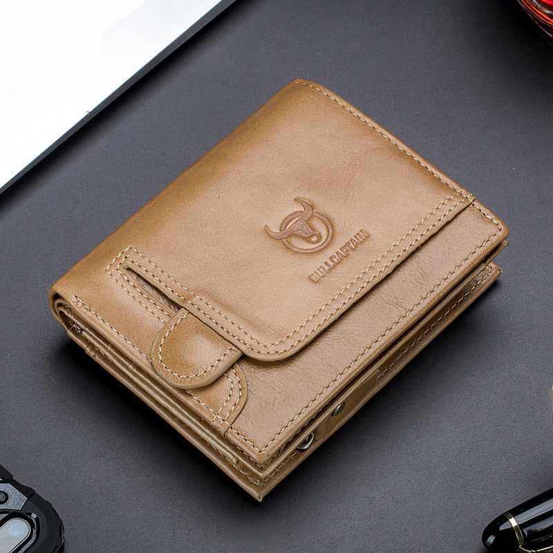 First layer cowhide men's leather wallet - Dazpy