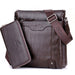 One Shoulder Men's Leather Bag Crossbody Business Briefcase - Dazpy