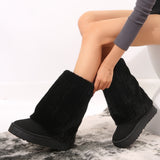 Winter Lange Damen Pelz Schneestiefel