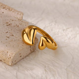 Heart Stainless Steel Adjustable Ring