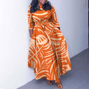 Vestido midi de poliéster de talle alto con detalle de lazo