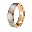 Men's 6mm Wide Rose Gold Lasha Tungsten Ring - Dazpy