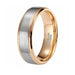 Men's 6mm Wide Rose Gold Lasha Tungsten Ring - Dazpy