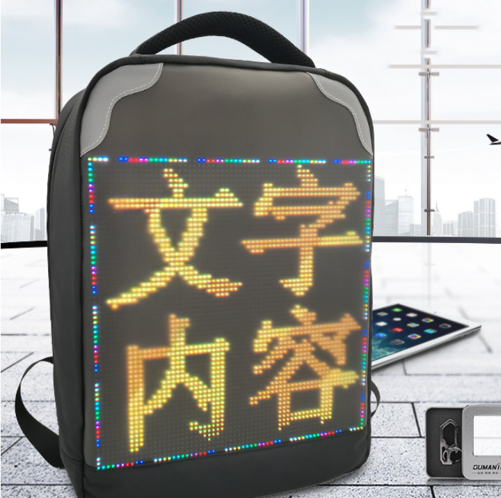 LED Backpack DIY Text Animation Cool Outdoor Bag Outdoor - Dazpy