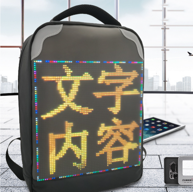 LED Backpack DIY Text Animation Cool Outdoor Bag Outdoor - Dazpy