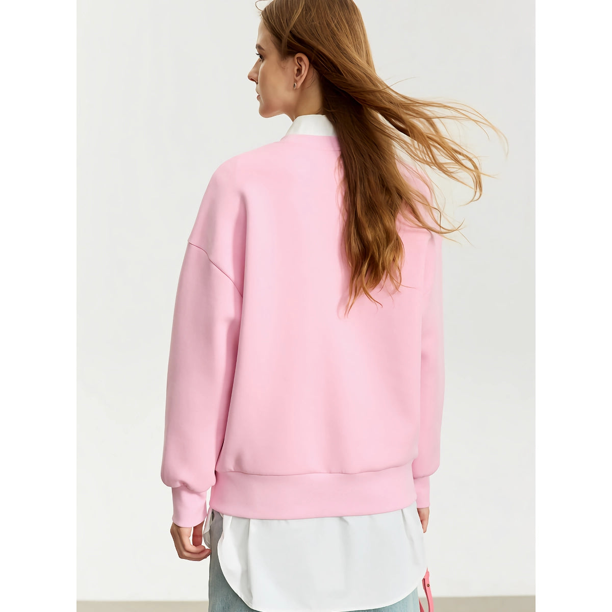 Sudadera con capucha con estampado de corazón minimalista para mujer