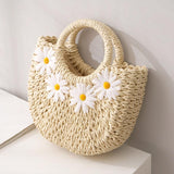 Bolso de playa tejido a mano Little Daisy 2023