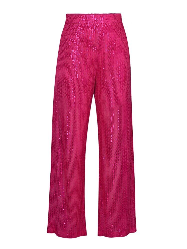 Luxurious Sequin Top & Pants Set