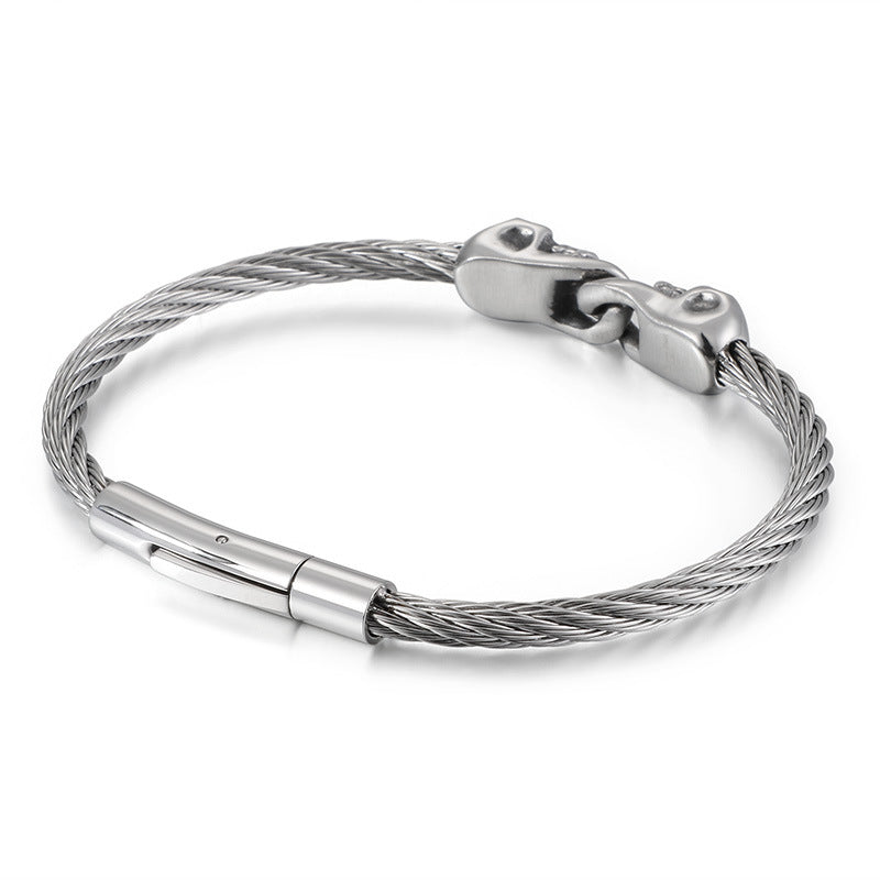 Skull Titanium Steel Bracelet Vintage - Dazpy