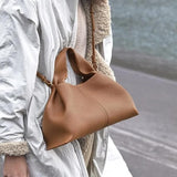 Luxurious Ruched Pleated PU Leather Tote Bag