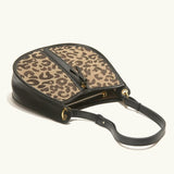 Bolso de hombro tipo sillín de leopardo