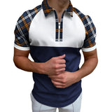 Lässiges kurzärmliges Poloshirt mit Slim-Fit-Pullover und Digitaldruck für Herren