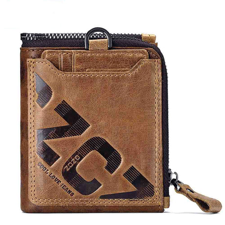 Men's crazy cow leather retro Wallet - Dazpy