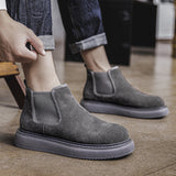 Botas Chelsea de cuero informales para hombre