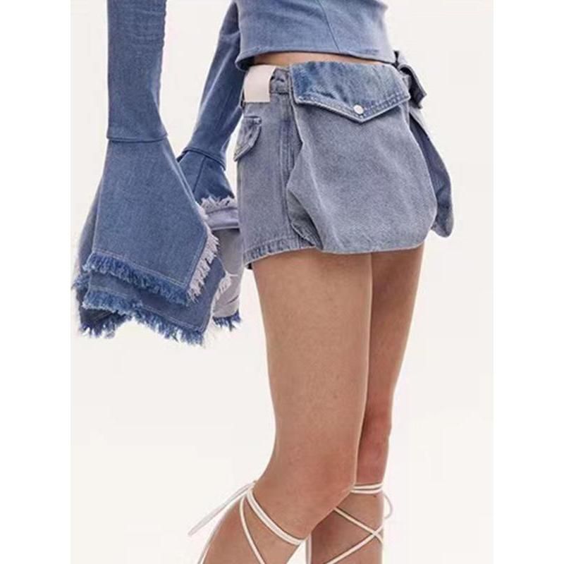 Schicke Jeansshorts mit niedriger Taille