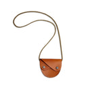Bolso de mano vintage de piel de doble capa: bandolera pequeña y elegante