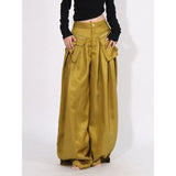 High Waist Solid Casual Wide Leg Pants