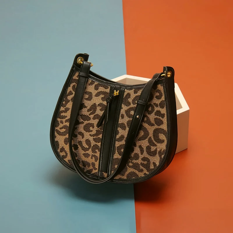 Leopard Saddle Shoulder Bag