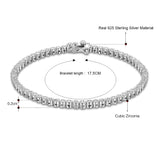 Women's Fashion Sterling Silver Zircon Bracelet - Dazpy