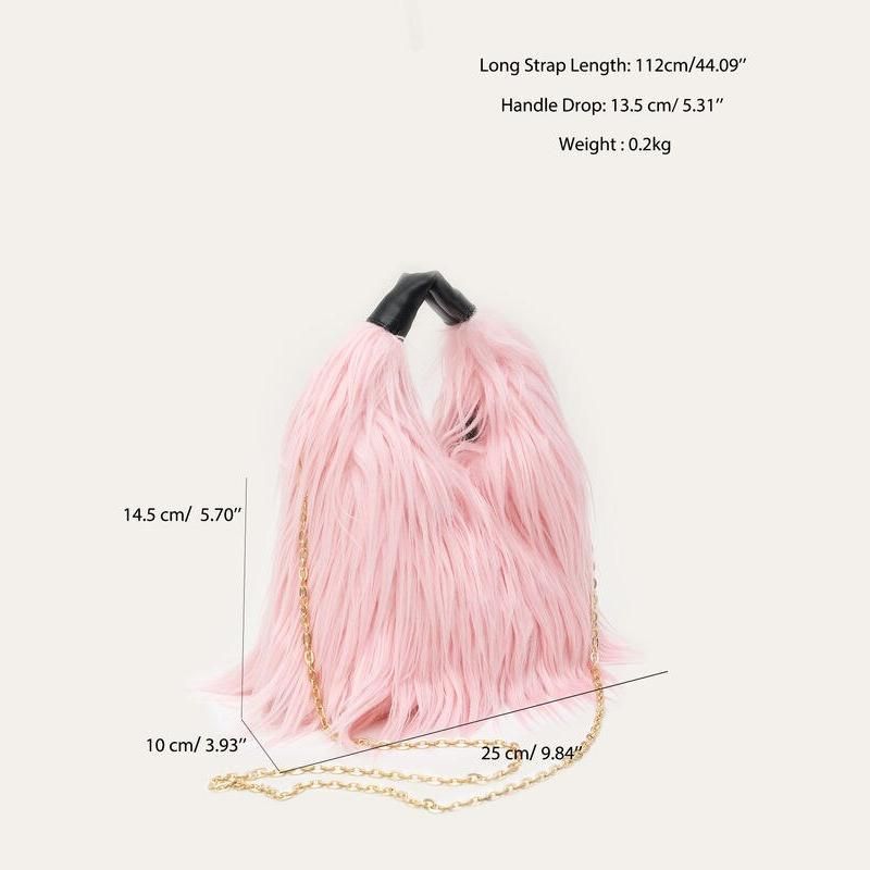 Plush Faux Fur Bucket Bag