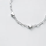 Silver Sweet Lady Love Bracelet Temperament - Dazpy