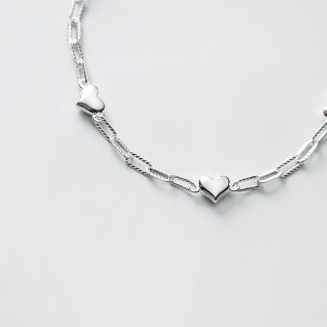 Silver Sweet Lady Love Bracelet Temperament - Dazpy