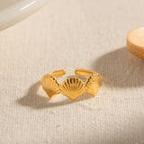 Delicate Stainless Steel Shell Shaped Ring