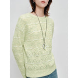 Petite Size Color-Changing Mohair Knitted Sweater