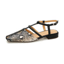Strappy Leather Low Heel Sandals