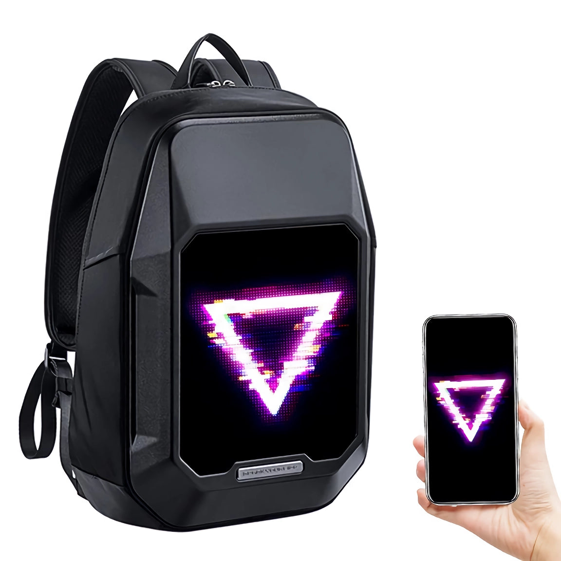 LED-Pixel-Display-Sling-Rucksack für Motorradfahrer und kreativen Ausdruck