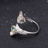 Adjustable Silver Natural Colored Gems Ring - Dazpy