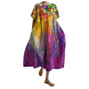 Vestido holgado de cuello redondo con estampado de efecto 3D para mujer