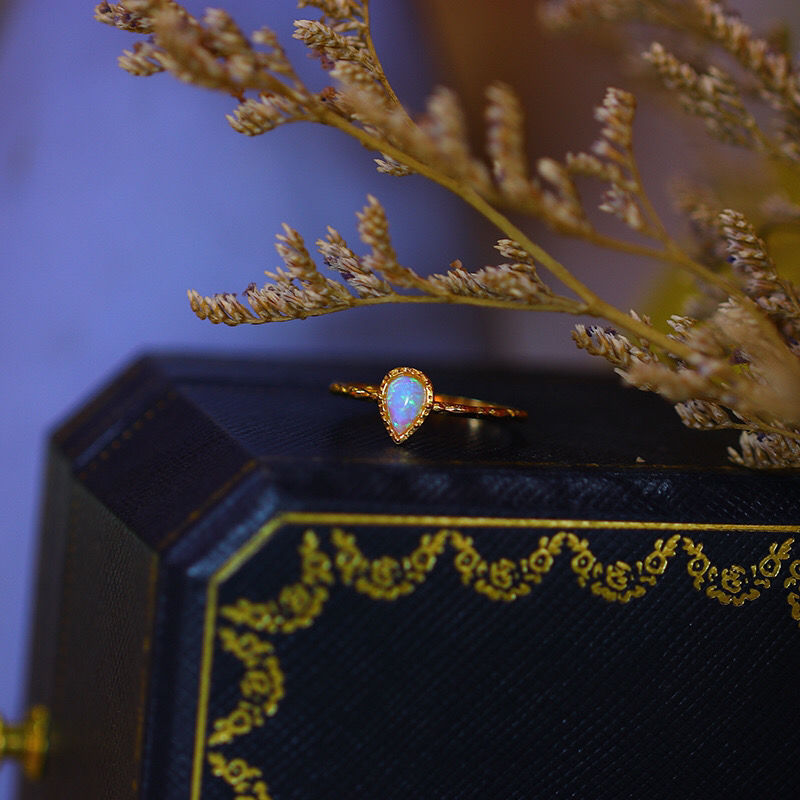 Women's Fashion Vintage Opal Ring - Dazpy