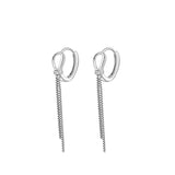 Knotted Tassel Earrings Female Sterling Silver - Dazpy