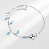 Sterling Silver Dolphin Love Bracelet - Dazpy