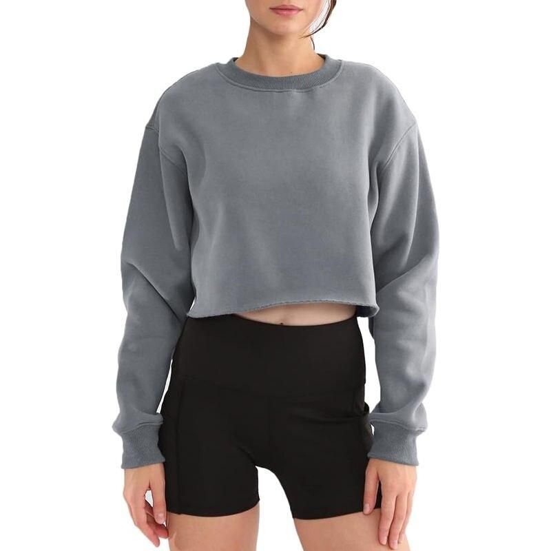 Schickes übergroßes Sweatshirt aus Baumwoll-Polyester-Mischung für Damen