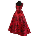 Vestido de Halloween línea A con estampado de diablo
