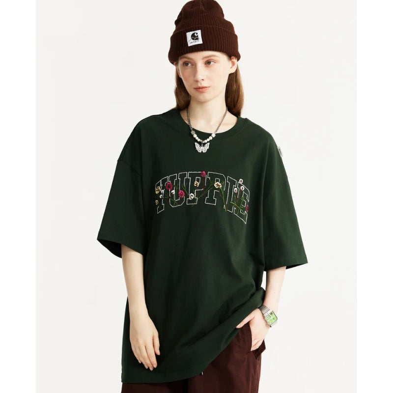 Embroidered Floral Heavyweight T-Shirt