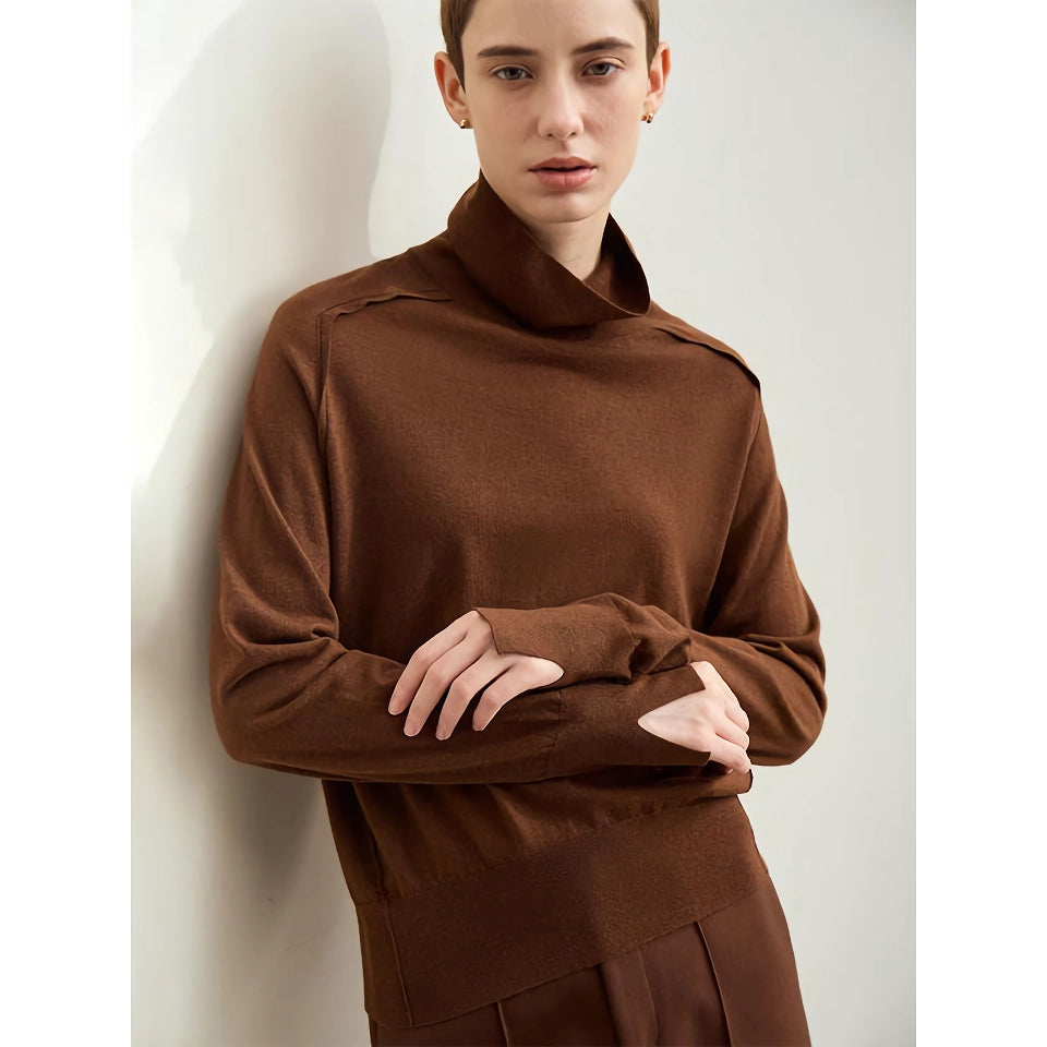 Minimalistischer Rollkragenpullover für den Herbst