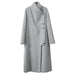 Minimalist Woolen Coat for Women with Stand Collar and Slit